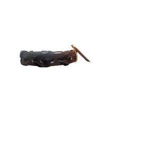 Handmade Leather Bracelet Black weaved